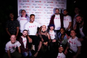 Max team at Spill the Tea with Ongina drag queen