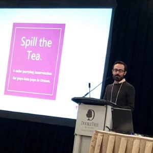 Executive Director, Roberto at Spill the Tea presentation