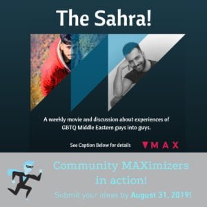 The Sahra poster for Community MAXimizer Program