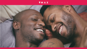 Two guys into guys being sexually healthy in bed together